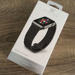 🍍 Platinum for Apple Watch black link band 42mm